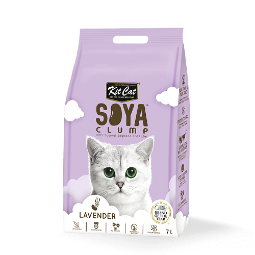 Kit Cat Soyabean Lavender - Kit Cat Soya Clump Soybean Litter - Lavender 7L