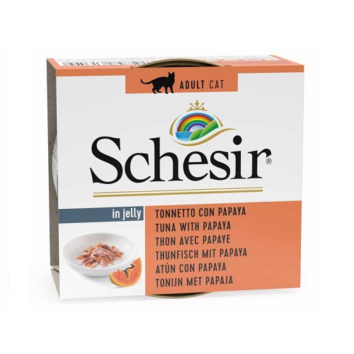 schesir cat wet food tuna with papaya - Schesir - Cat Pouch Broth Tuna With Seabream 70gm
