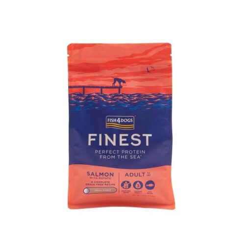 Fish4Dogs Salmon Adult Small Kibble 1.5 - Fish4Dogs - Salmon Adult Small Kibble 1.5Kg