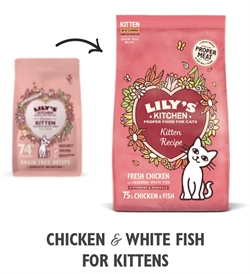 LK Chicken white fish for kittens2 - Lily's Kitchen Chicken & White Fish Kitten Dry Food 800g