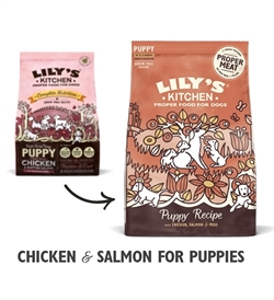 puppy free run recipe new1 - Lily's Kitchen Puppy Recipe w/ Chicken, Salmon & Peas