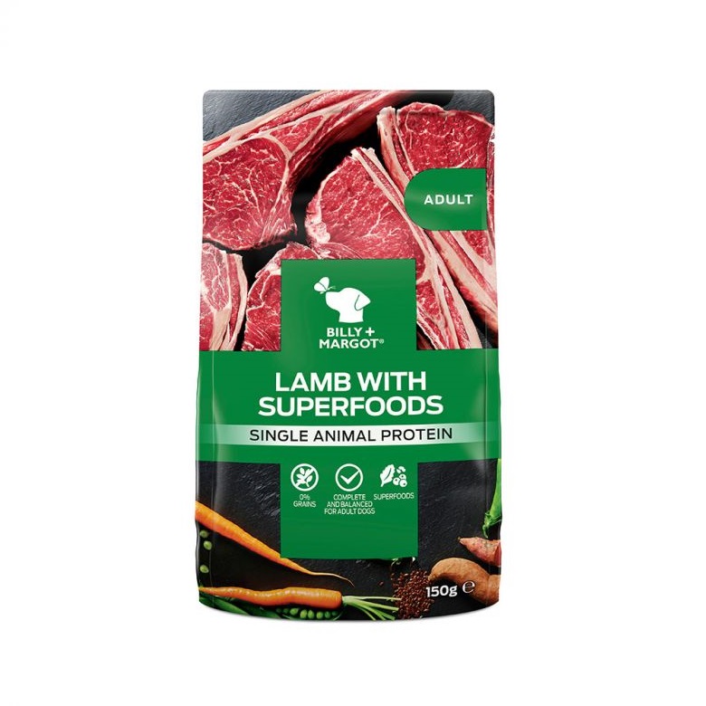 300877 front - Billy & Margot Adult Lamb with Superfoods Pouch