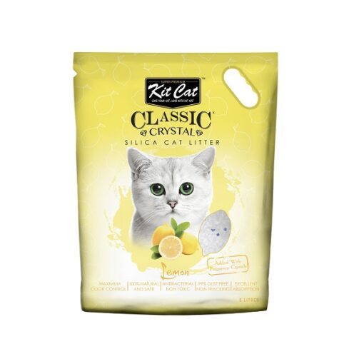 Kit Cat Classic Crystal Lemon - Kit Cat Classic Crystal Cat Litter – Charcoal Unscented (5 Litres)