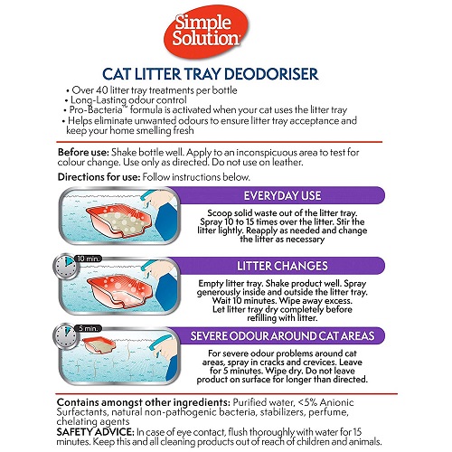 Simple Solution Cat Litter Odour Eliminator 3 - Simple Solution Patio and Decking Pet Stain and Odour Remover