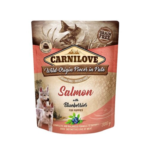 carnilove salmon with blueberries for puppies wet food pouches 300g1 - Carnilove Duck With Timothy Grass For Adult Dogs