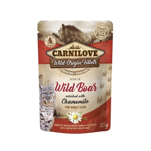 carnilove wild boar enriched with chamomile for adult cats wet food pouches 85g1 - Carnilove Wild Boar Enriched With Chamomile For Adult Cats
