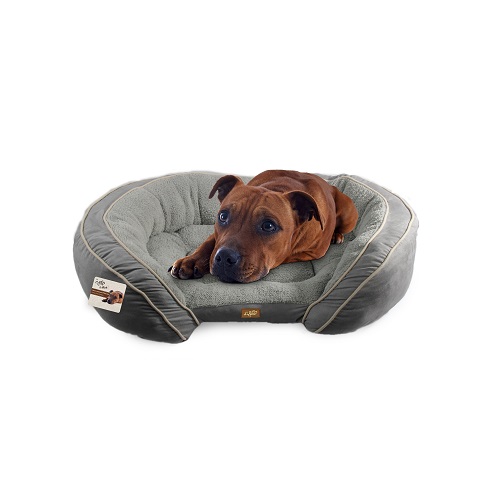 5319 5320 with dog 1 - AFP Luxury Lounge Bed Grey