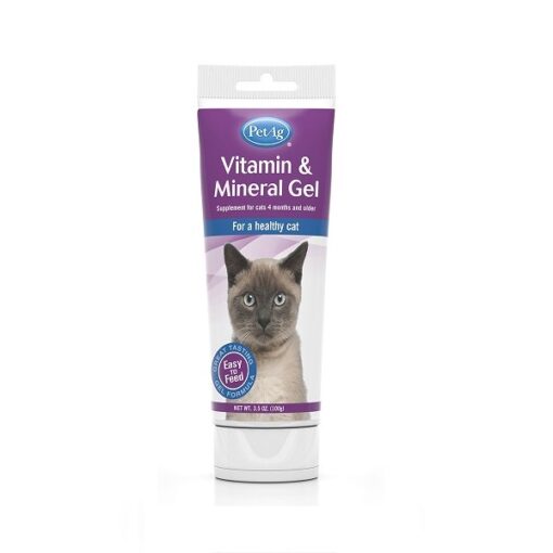 PetAg Vitamin Mineral Gel Cats - Hairball Solution Gel for Cats 100 gram