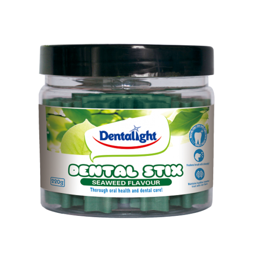 05130 2.5inch Dental Stix seaweed flavour 220g 1000x1000 1 - Dentalight 2.5" Dental Stix Seaweed Flavour 220g