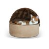 2995 2500x2500 300dpi 1 1 695x695 - K&H Self-Warming Kitty Bed Hooded Small Chocolate Tan