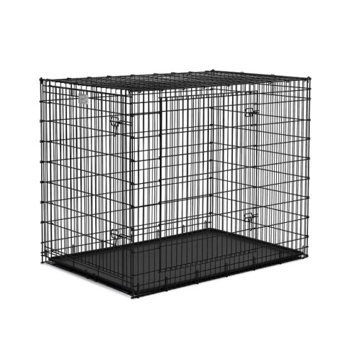 54 Double Door Dog Crate - Midwest Homes Crate Black Double Door 54inch