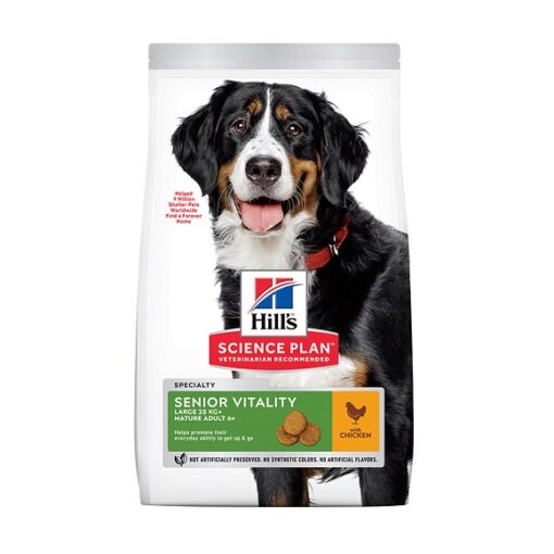 605270 2 - Hill's Science Plan Senior Vitality Large Breed Mature Adult 6+ Dog Food With Chicken & Rice