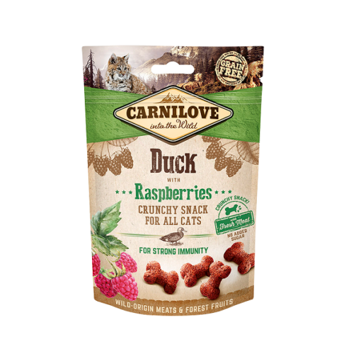 carnilove duck with raspberries crunchy snack for cats 50g1 1 - Carnilove Duck With Raspberries Crunchy Snack For Cats 50g