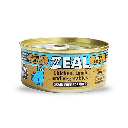 zeal kitten 2 - Zeal Chicken, Lamb & Vegetable Canned Food for Kitten 100g