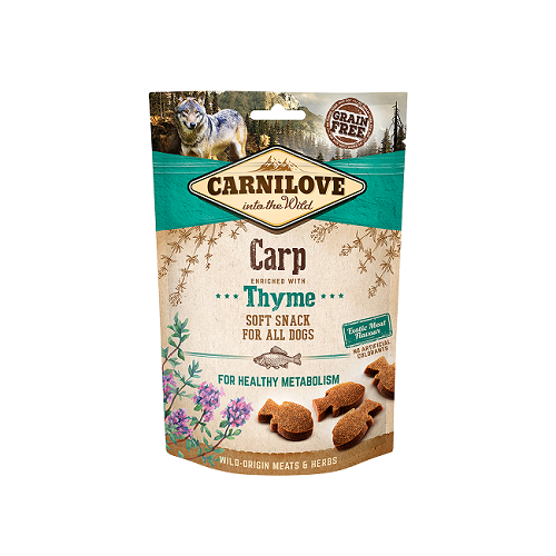 carnilove carp enriched with thyme soft snack for dogs 200g1 - Carnilove Trout Enriched With Dill Soft Snack For Dogs