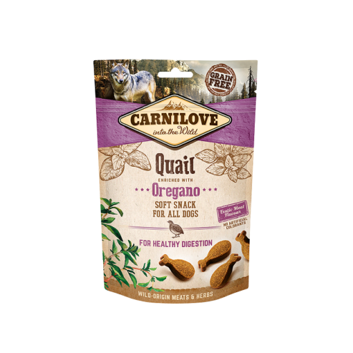 carnilove quail enriched with oregano soft snack for dogs 200g1 - Carnilove Duck Enriched With Rosemary Soft Snack For Dogs