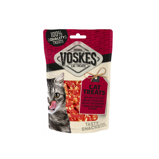 voskes cat treats duck with apple slice 60g - Voskes Cat Treats Chicken With Carrot Slice