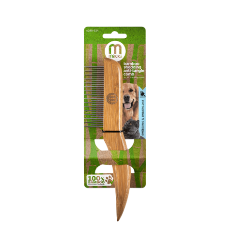 6280024 mikki bamboo anti tangle shedding comb product in pack - Mikki Bamboo Anti-Tangle Comb Shedding