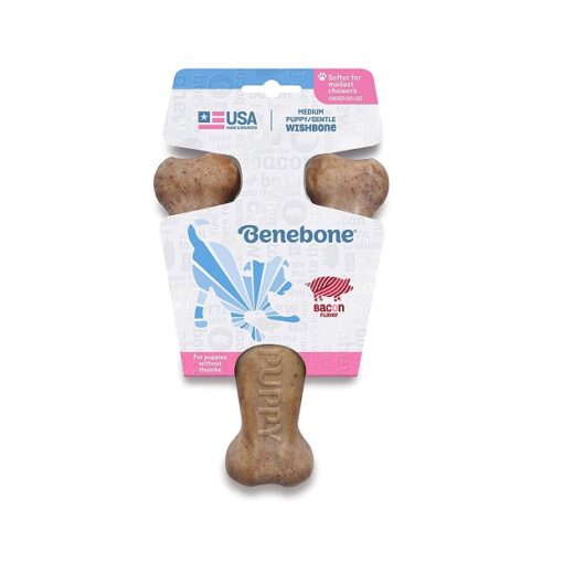 Benebone Puppy Wishbone 1 - Benebone Puppy 2-Pack Maplestick, Zaggler Tiny Bacon