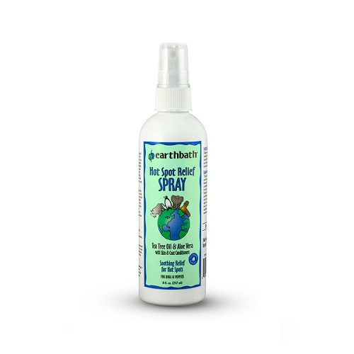HotSpot Relief Spray - Earthbath Hot Spot Relief Spray, Tea Tree Oil & Aloe Vera, Made in USA, 8 oz pump spray