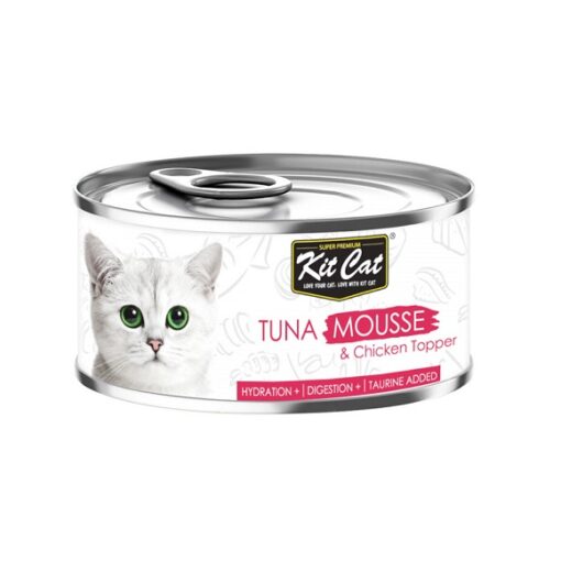 tune mousse chicken 1 - Kit Cat Tuna Mousse with Chicken Topper 80g