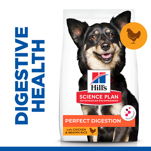 SP Perfect Digestion Thumbs dog v22 Bag Front PLP Mini 1 - Hill’s Science Plan Perfect Digestion Small & Mini Adult 1+ Dog Food With Chicken & Brown Rice