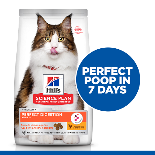 SP Perfect Digestion Thumbs cat v21 Bag Front DRY - Hill’s Science Plan Perfect Digestion Adult 1+ Cat Food With Chicken & Brown Rice