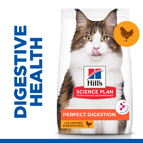 SP Perfect Digestion Thumbs cat v23 Bag Front PLP 1 1 - Hill’s Science Plan Perfect Digestion Adult 1+ Cat Food With Chicken & Brown Rice