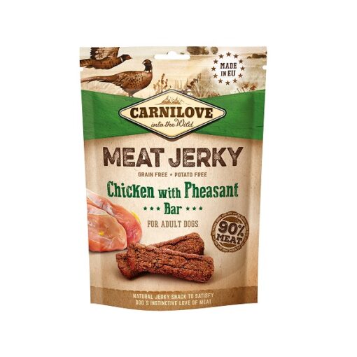 CL MJ Chicken Pheasant 3D - Carnilove Jerky Snack Chicken With Pheasant Bar 100g