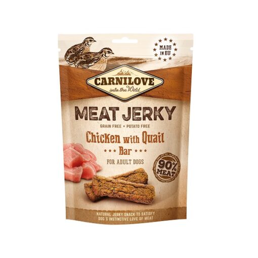 CL MJ Chicken Quail 3D - Carnilove Jerky Snack Duck With Herring Fillet 100g