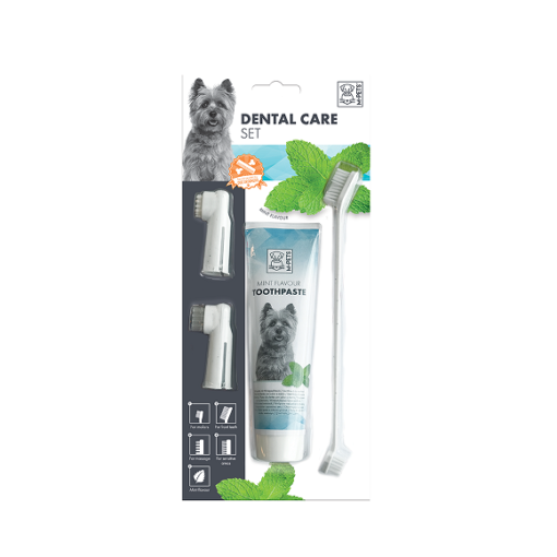 M PETS Dental Care Set Mint flavor Toothpaste Kit - M-PETS Dental Care Set Whitening Toothpaste Kit