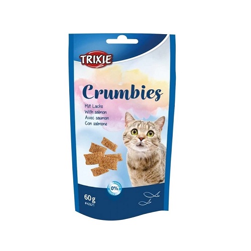 Trixie Crumbies with Salmon Taurine Cat Treats 60 - Trixie Creamy Snacks Cat Treats 6×15g