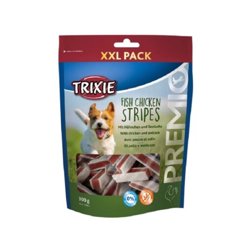 Trixie Premio Fish Chicken Stripes Dog Treats 300g - Trixie Premio Fish Chicken Stripes Dog Treats 300g