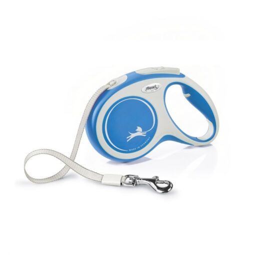 301548 blue 1 - Flexi New Comfort Tape Dog Leash Blue L/8M