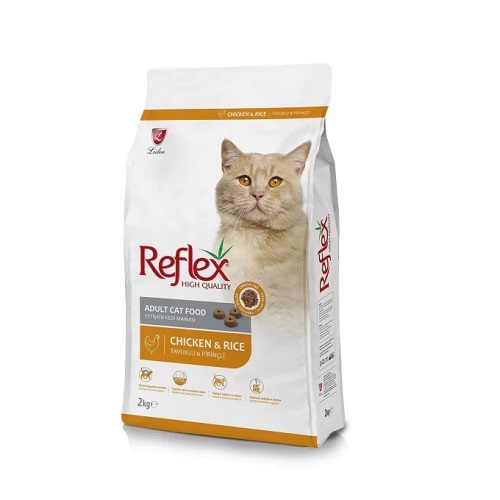 8698995028868 - Reflex Chicken & Rice Adult Cat Food 2KG