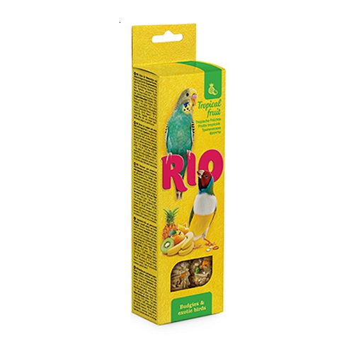 RIO Sticks for budgies and exotic birds with tropical fruit - RIO Sticks For Canaries With Honey And Seeds 2x40g