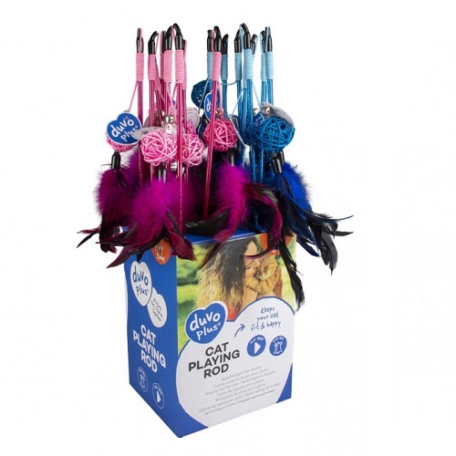 duvo playing rod catchy willow ball mix 16pc - Duvo Playing Rod Catchy Willow Ball Mix (Sold Per Piece)