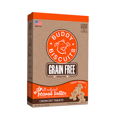 grain free pb 1000x1000 3 - Buddy Biscuits TEENY Crunchy Treats With Peanut Butter 8Oz