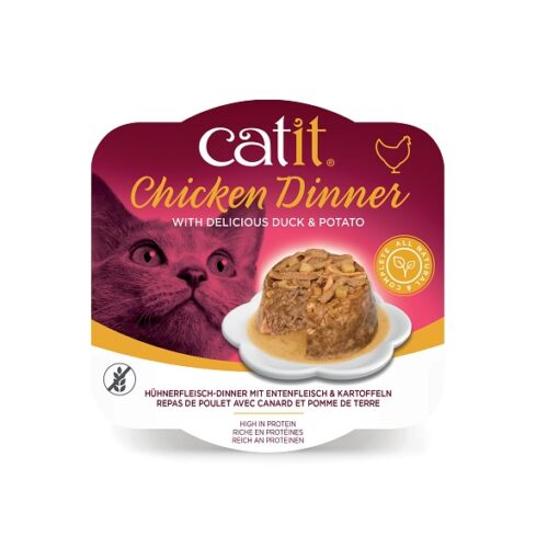 44701 ca2 chicken dinner duck potato eu verpackung rgb - Catit Chicken Dinner Tuna & Kale 80G