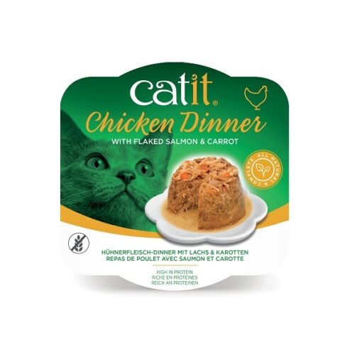 44702 ca2 chicken dinner salmon carrot eu verpackung rgb - Catit Fish Dinner Duck & Potato 80G
