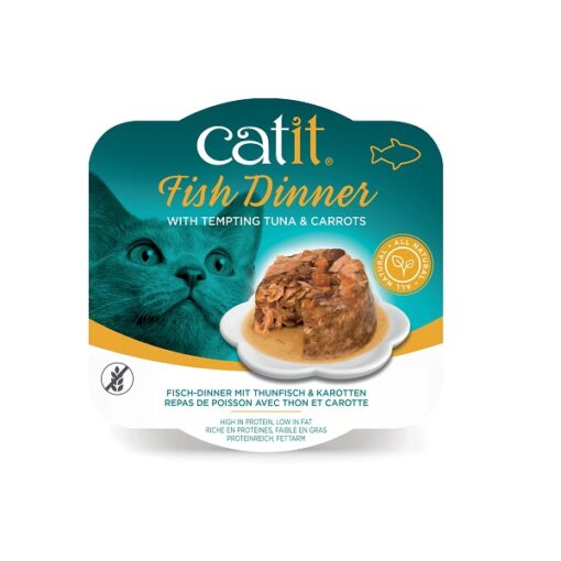 44711 ca2 fish dinner tuna carrots eu verpackung rgb - Catit Fish Dinner Tuna & Carrot 80G