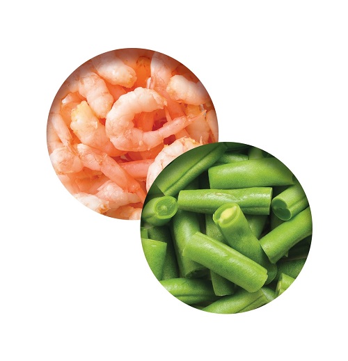 44715 ca2 fish dinner prawns green beans details rgb - Catit Fish Dinner Shrimp & Green Beans 80G