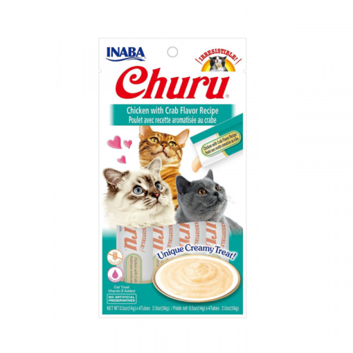 Churu Chicken with Crab Flavor Recipe 600x765 1 - Inaba Churu Chicken With Scallop Recipe 4PCS