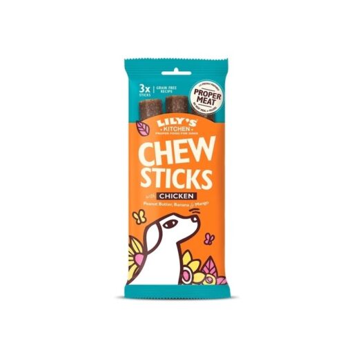 102159 11 - Lily's Kitchen Dog Chew Sticks w/ Turkey Dog Treats (120g)