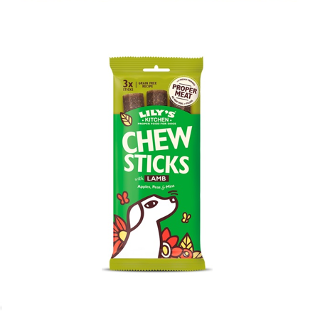 102161 1 - Lily's Kitchen Dog Chew Sticks w/ Lamb Dog Treats (120g)