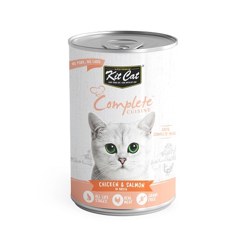 Chicken Salmon 1 - Kit Cat Complete Cuisine Chicken And Salmon In Broth 150G