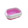 pado curved cat litter tray with pink - Pado Curved Cat Litter Tray With Scoop Pink