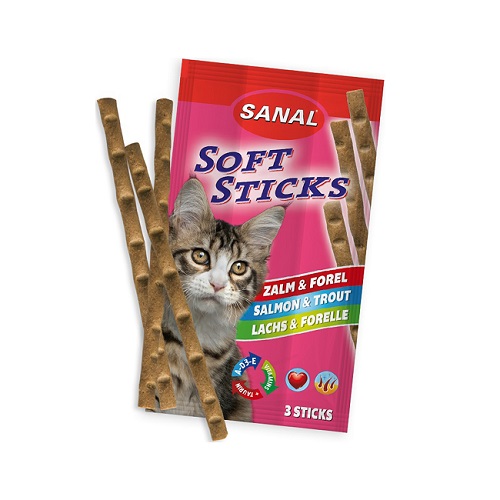 8711908383004 1 - Sanal Cat Softsticks Salmon & Trout, 15g