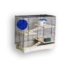 mpg173w 39 - H12 Hamster Cage (X1 Case) With Wood Accessories - Black/Sand