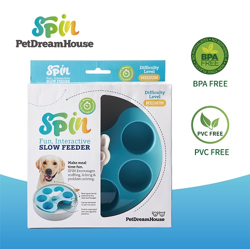 pdhf103 05 - PetDreamHouse Spin Interactive Feeder UFO Maze Green